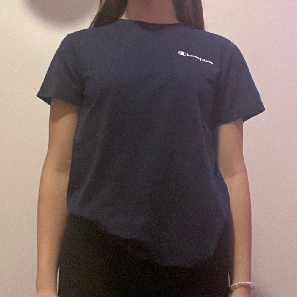 Navy champion short sleeve tee
